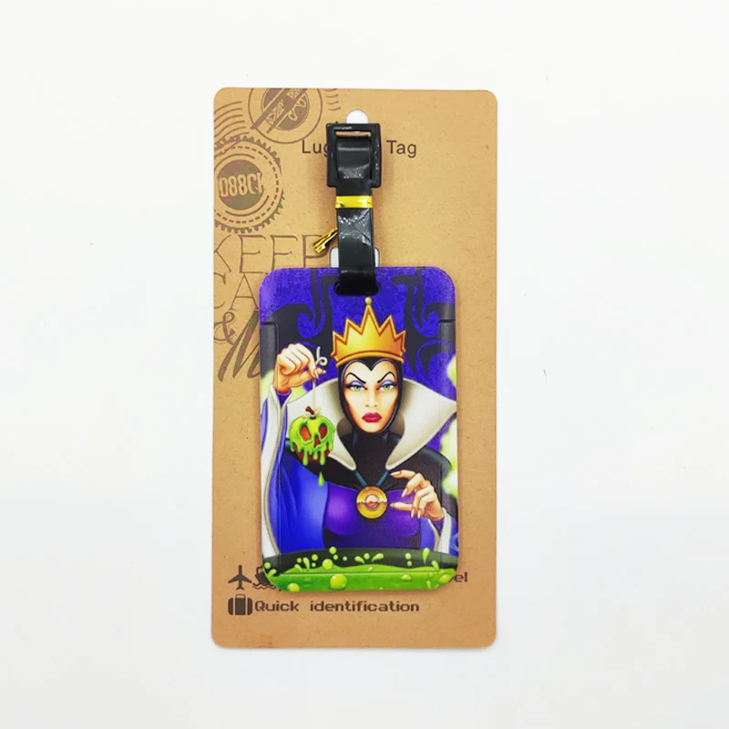 Disney villains Luggage Label Women Travel Luggage Tag Suitcase ID Address Holder Baggage Boarding Portable Suitcase Ticket