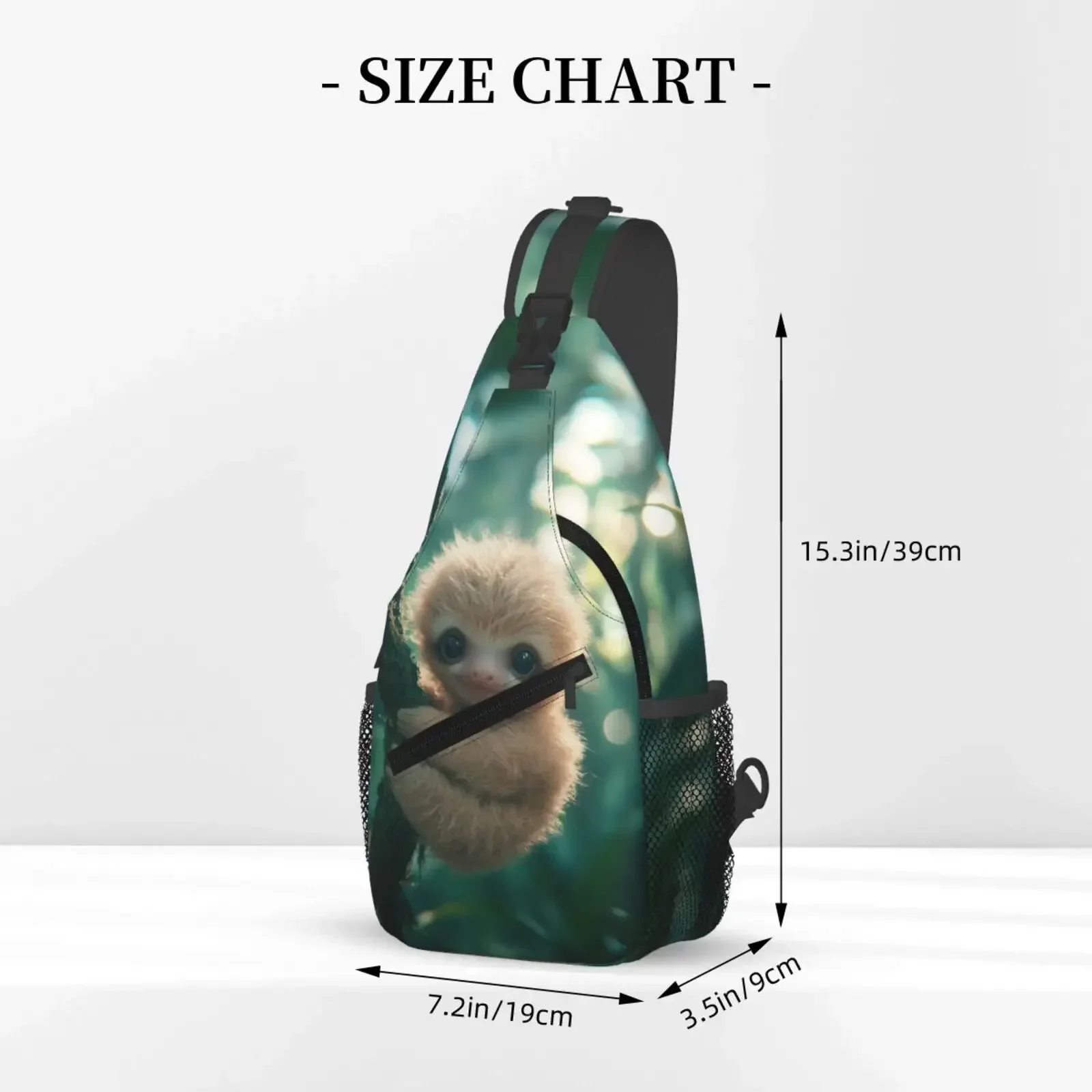 Sloth Printing Men Crossbody Bag Large Chest Bag,Travel Hiking Sports Running,Personalized Gifts for Birthday Hand Bags