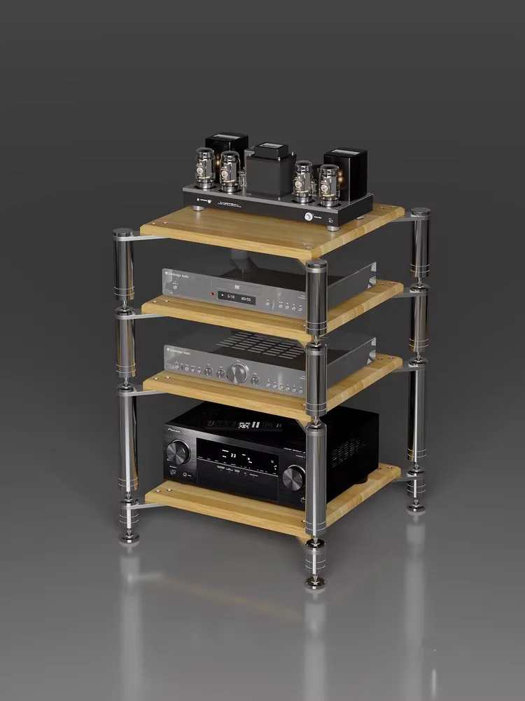 HiFi audio rack versterkerkast met trillingsisolatie ENF plaat 304 roestvrij staal multi-tier home theater - afbeelding 2