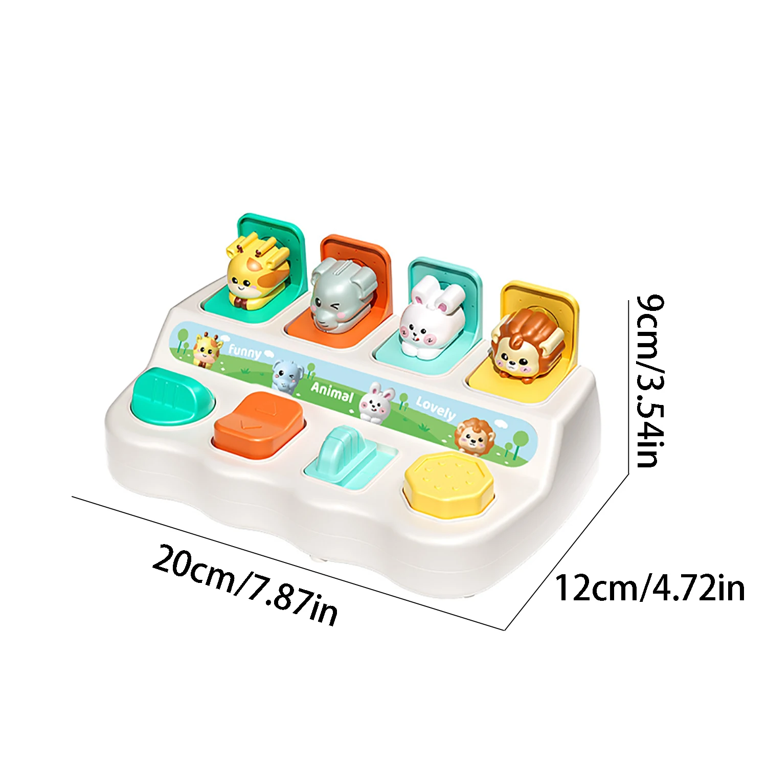 Children's Hide and Seek Switch Early Education Toy Cognitive Exercise Finger Flexibility Pop up Switch Box Color Random