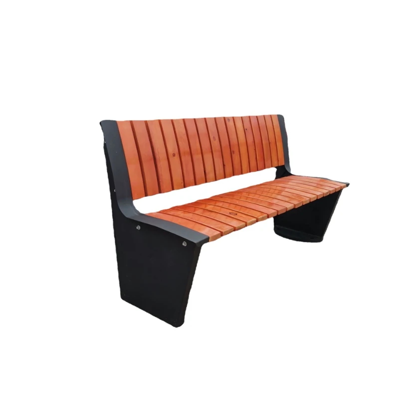 

Park chair outdoor wrought iron stainless steel courtyard plastic wood seat