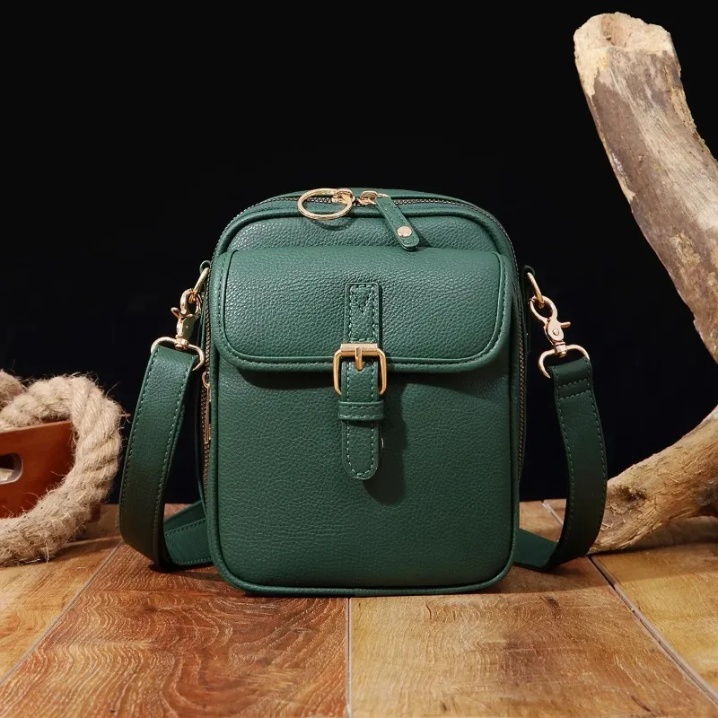 Vintage Schultertasche mit 10 RFID-Fächern, Doppelschichtig, Große Umhängetasche, Tragbare Tägliche Pendler-Tasche, Diebstahlsichere Handtasche für Frauen – Detail 22