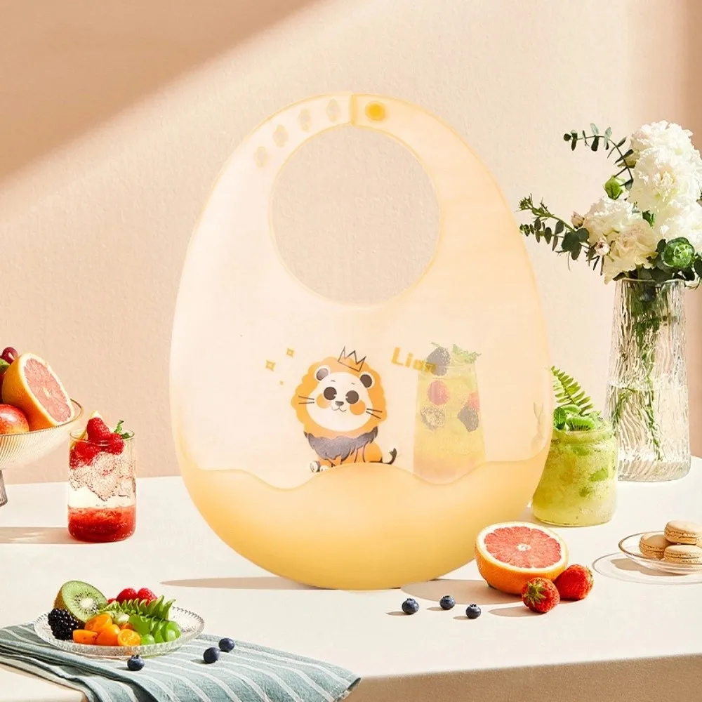

Cute Waterproof Baby Bibs Silicone Super Thin Children Food Apron Soft Animal Printed Baby Stuff Baby Feeding Stuff