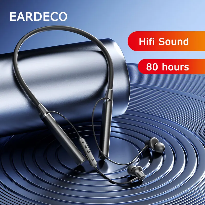 

EARDECO 80 Hours Bass 5.4 Bluetooth Headphone Sport Headphones Wireless Headphones Outdoor headset Noise Reduction Waterproof