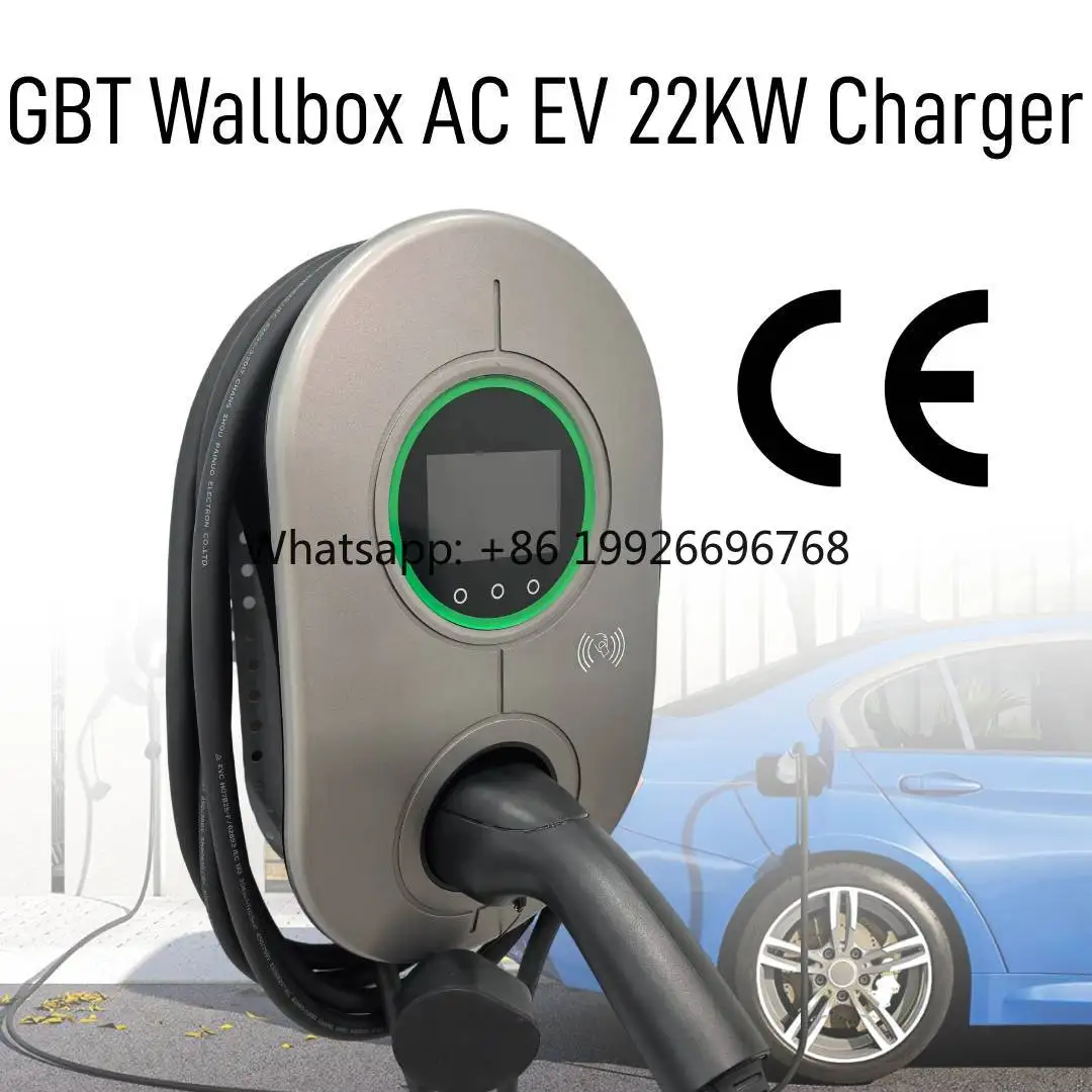 Fast Household GBT EV Charging Station CE 22KW 380V 3 Phase Level 2 GBT Wallbox Charger WIFI APP Control Smart Charger