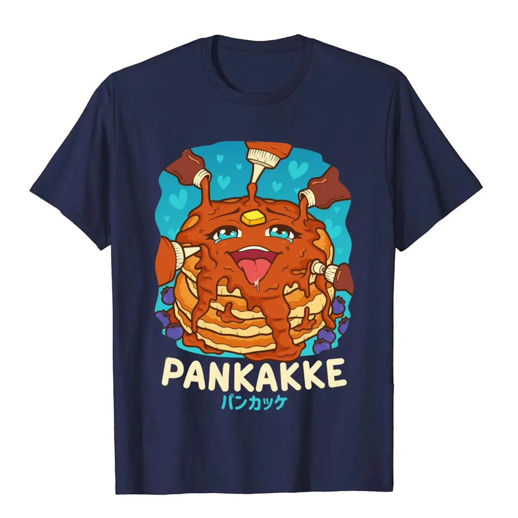 Summer Funny Naughty Foodie Pun Kawaii Pankakke Japanese Pancake T-Shirt Cotton Men Women T Shirts Tee Tops T Shirt High Street