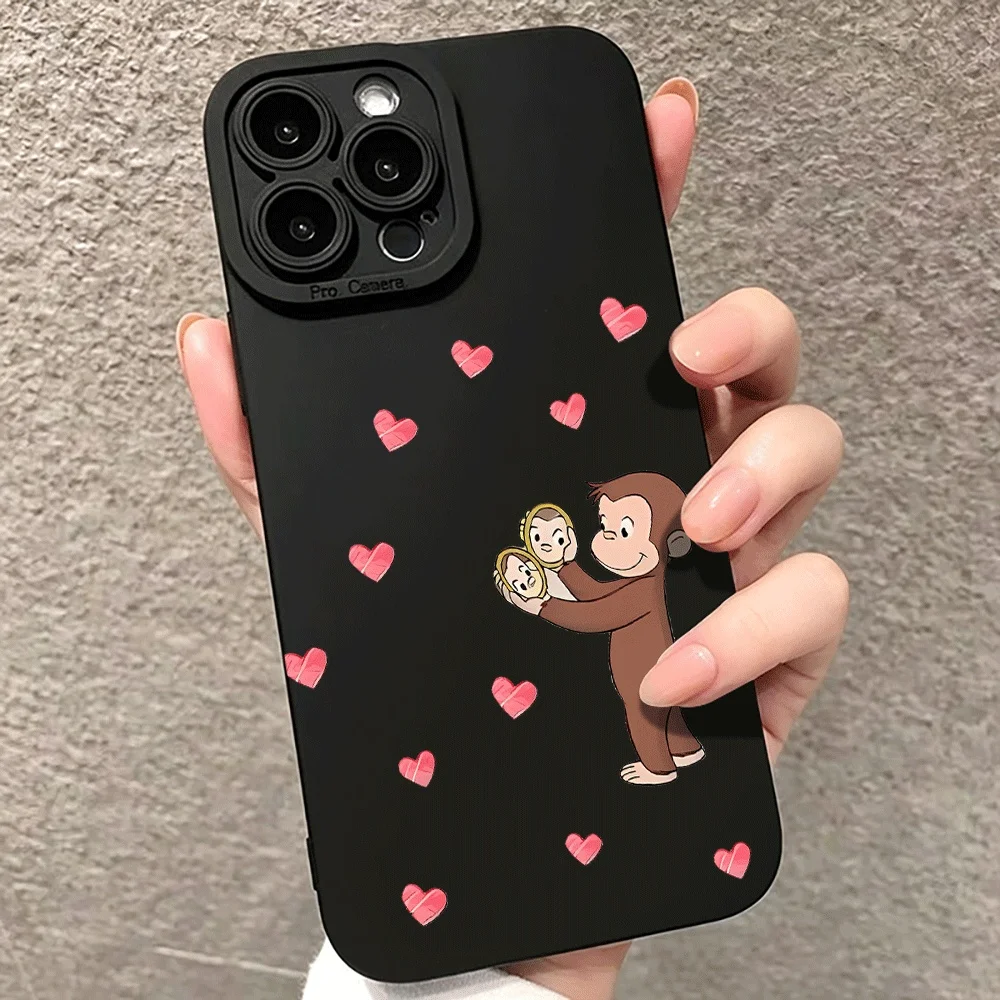 Monkey Pink Heart Phone Case for Samsung Galaxy S26 S25 S23 S22 NOTE 20 Ultra S22 S25 S24 S23 S26 S21 Plus S24 S23 S21FE Cover
