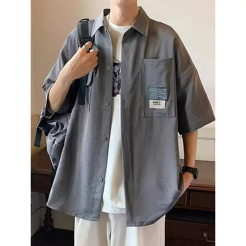 

plus Size 300 Pou Retro Hong Kong Sle Color Men's Women's Spring Summer Thin ort Sve irt Outerwear Jaet