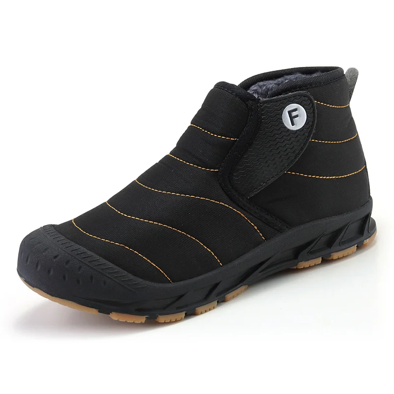 Brand Men's Boots Warm Plush Snow Boots Outdoor Non-Slip Hiking Boots High-Top Couple Sneakers Men's Winter Boots Size 36-47