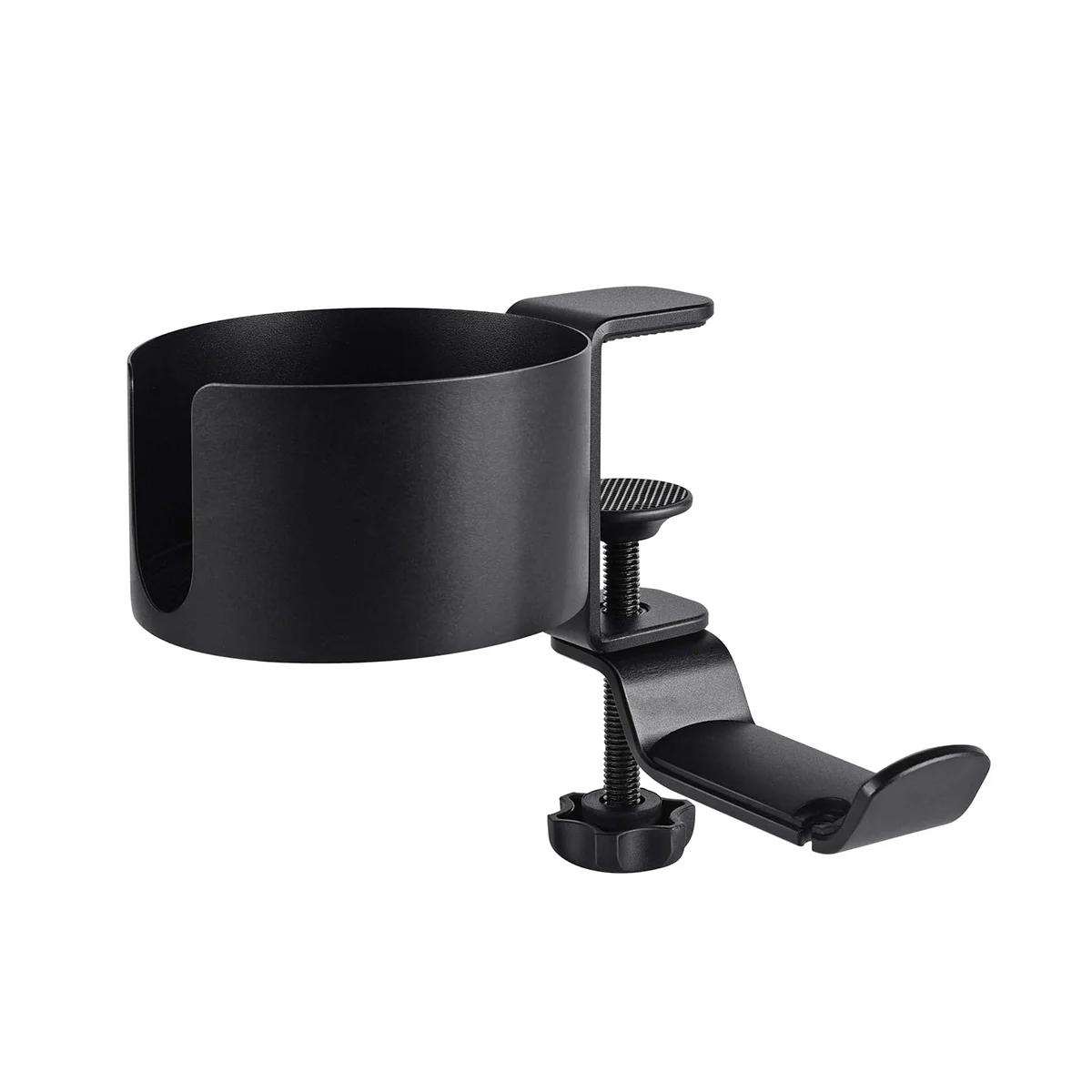 

Desk Cup Holder, 2 in 1 Desk Cup Holder with Headphone Hanger, Anti-Spill Cup Holder for Desk or Table