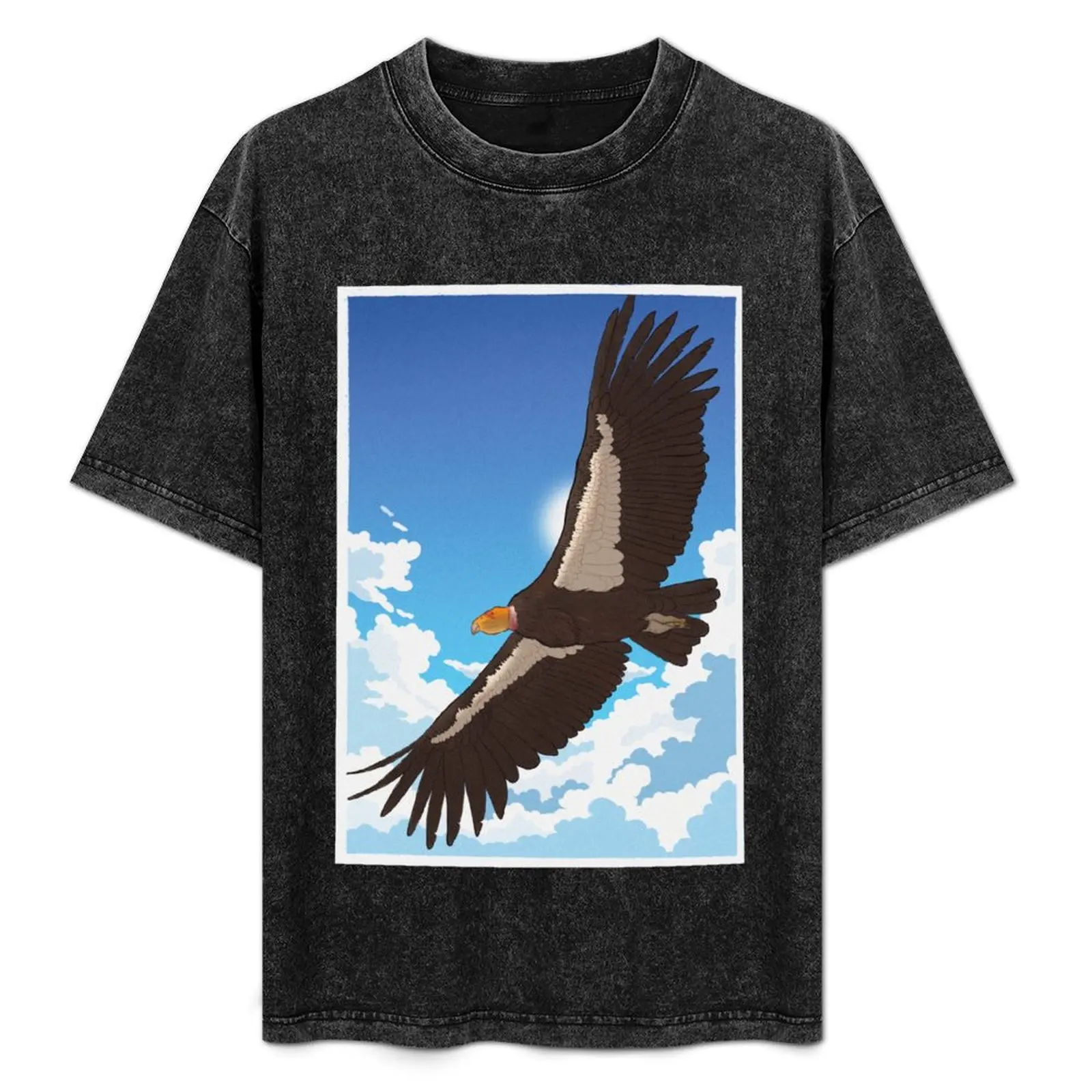 California condor T-Shirt T-shirts man blue lock gifts for boyfriend baggy shirts t shirt men