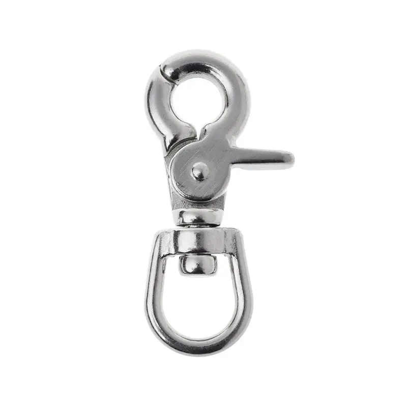 Swivel Lobster Clasps Clips Stainless Steel Swivel Eye Snap Hooks Diving Clips Spring Hook Weave Paracord Lanyard Buckle