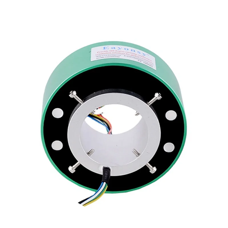 

Through hole conductive slip ring ID 60mm OD 130mm, 12 circuits 360 degrees high speed rotary joint brush collector ring