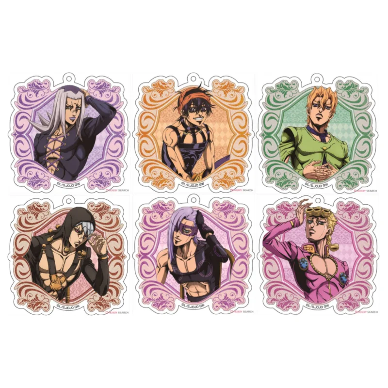 Llavero de acrílico de 6 cm para Steel Ball Run, colgante decorativo para mochila con dibujos animados de Leone Abbacchio, bonito regalo de merchandising de anime para fans