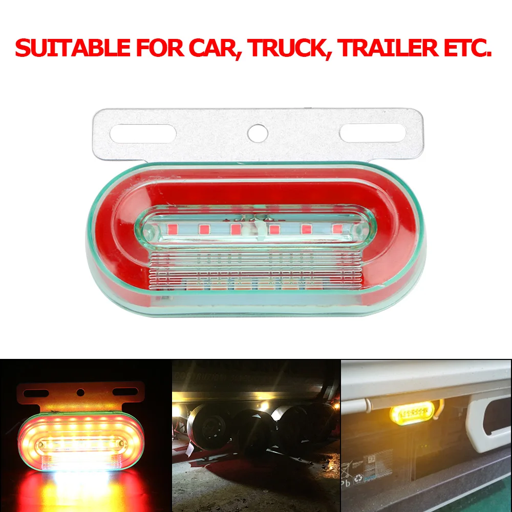 24V Car Truck Side Marker Light Car Trailer Lorry External Lamp 3 Modes Warning Taillight Signal Indicator