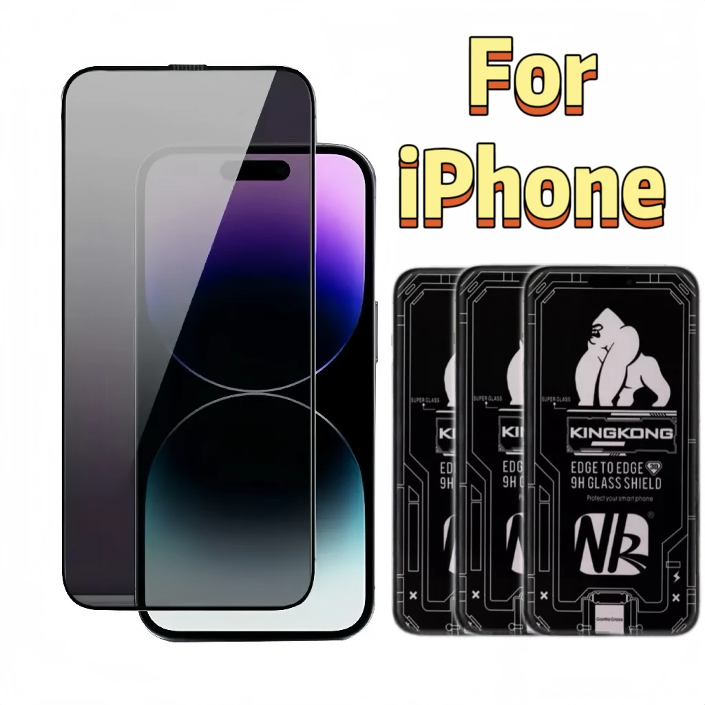 

3Pcs Anti-Spy Tempered Glass Screen Protector - Full-Screen Anti-Drop for iPhone 17 Pro Max 16 15 14 Plus