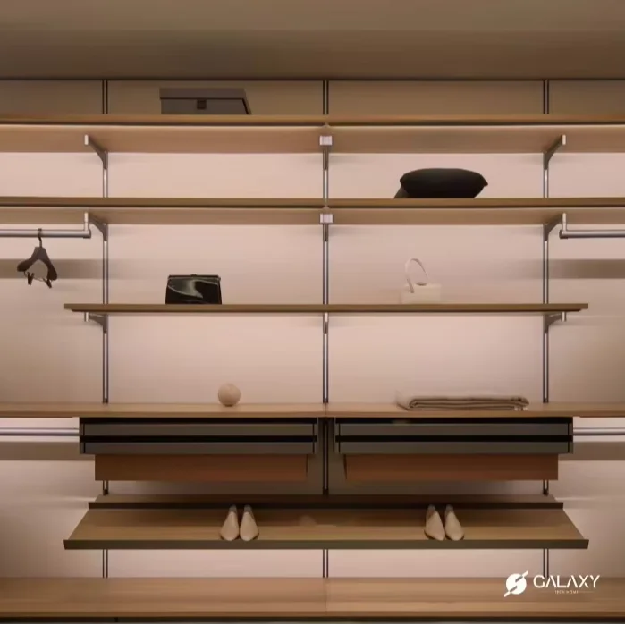 Galaxy Wall Mounted Walk In Closet Wardrobe Cloakroom Closet Customized Wardrobe Customized Closet System Open Pillar System