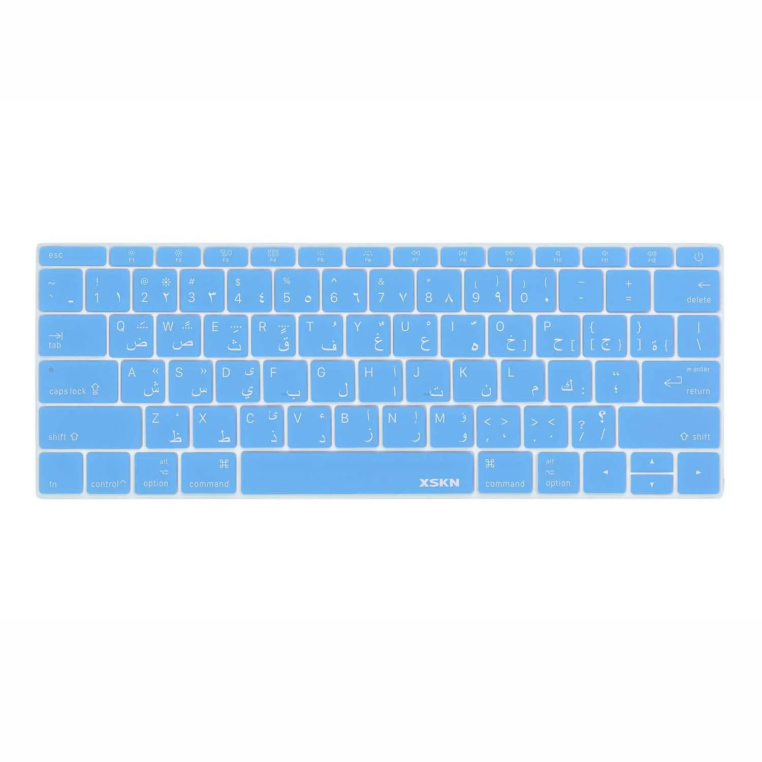 XSKN-초박형 실리콘 키보드 커버 스킨, 아랍어, 맥북 12 인치 맥북 프로 13 인치 1708 용, 터치 바 없음, 미국 레이아웃
