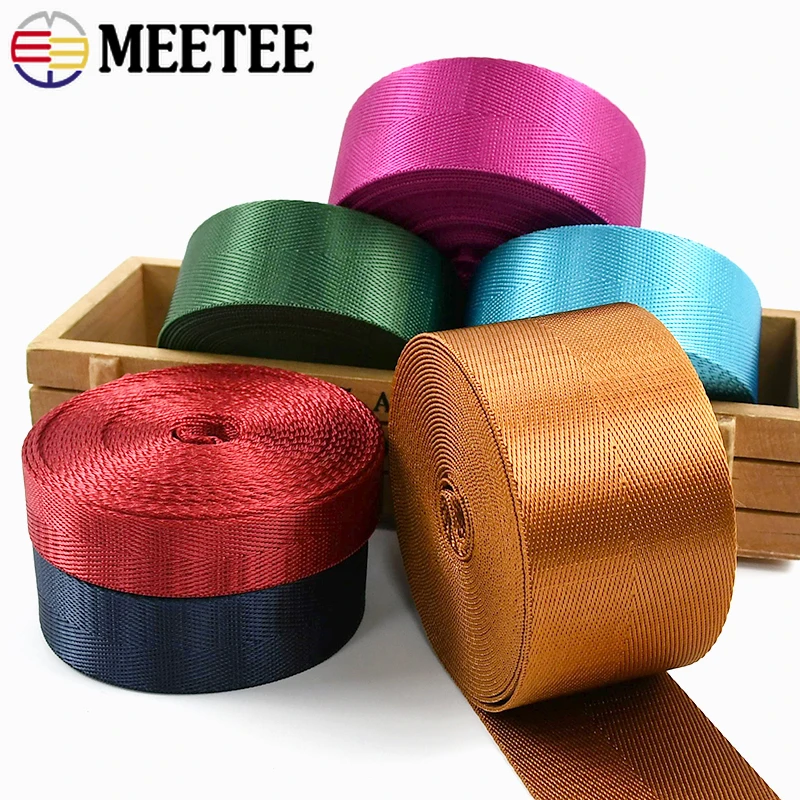 

45Meters 20-50mm 1mm Thick Nylon Webbing Strap Backpack Seat Belt Ribbon Trim Band Sewing Material DIY Binding Tape Accessories