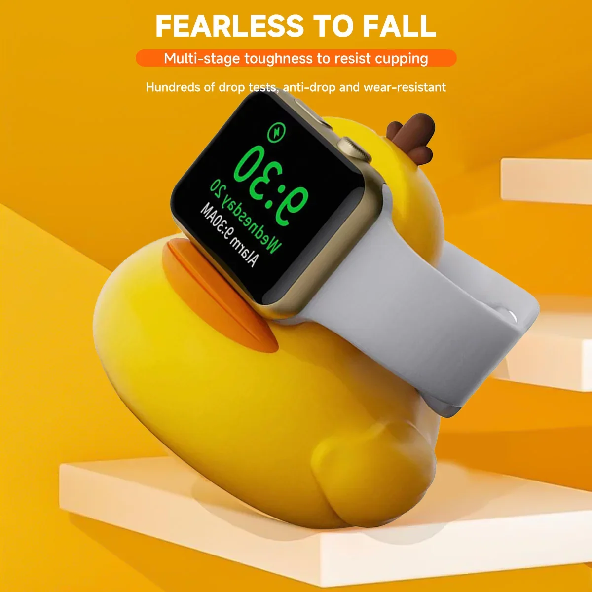 حامل شاحن لساعة أبل ، iWatch Ultra ، 9 ، 8 ، SE2 ، 7 ، 6 ، SE ، 5 ، 4 ، 49 ، 45 ، 44 ، 42 ، 41 ، 40 ، 38 من السيليكون لطيف بطة ، سحر سيليكون ، من السيليكون