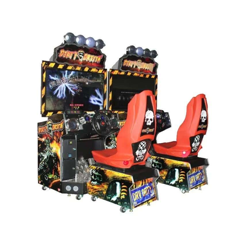 Arcade Car Driving Simulator Machine Indoor Amusement Coin Operated Adult Race Car Drive Game Custom