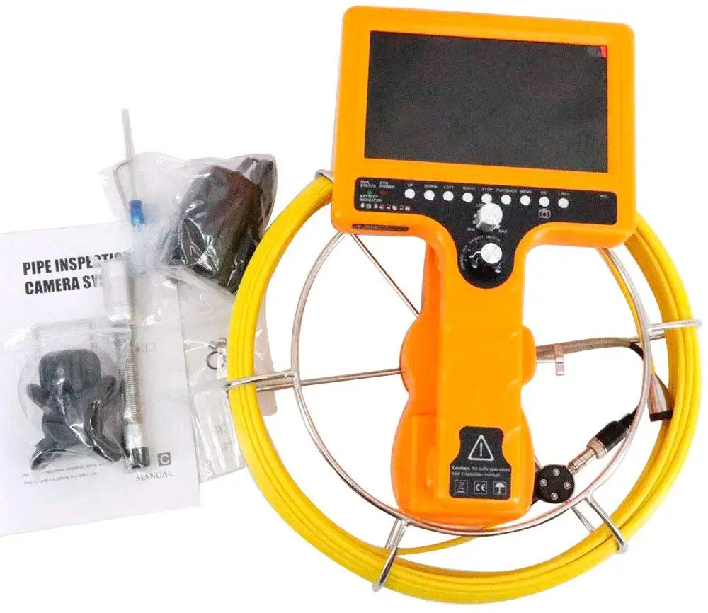 New 710D-SCJ Handheld Sewer Survey Video Drain Inspection Camera System 23mm Camera Head and DVR