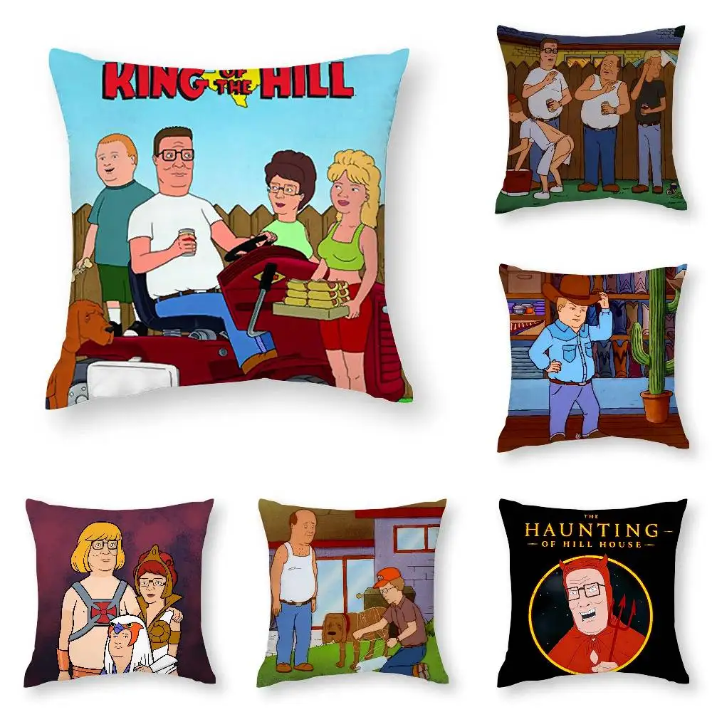 

Наволочка C-Cartoon K-King of the H-HillS, 3D принт, полиэфирное волокно, 40*40 см, украшение для домашнего дивана, праздничный подарок