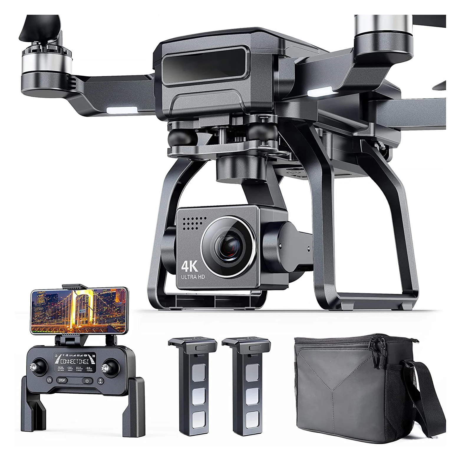 F7with Camera for Adults 4K 3-Axis Gimbal 25 Mins Flight Time Night Shooting Brushless Motor