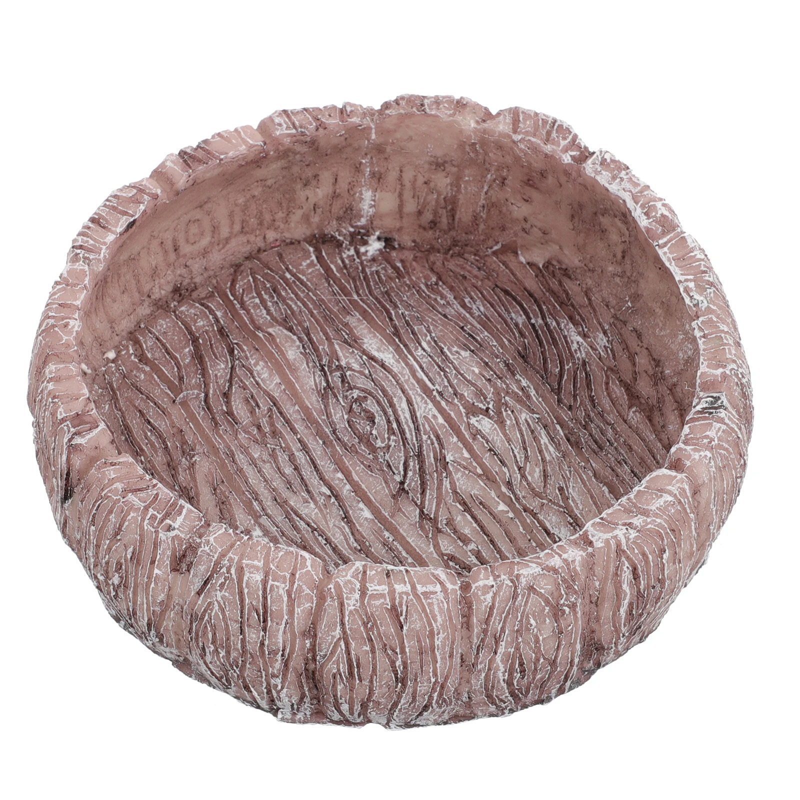 

Turtle Disc Reptile Water Feeding Bowl Gray Round Resin Tray Lizard Snake Dish Food Holder Terrarium Pet Supplies