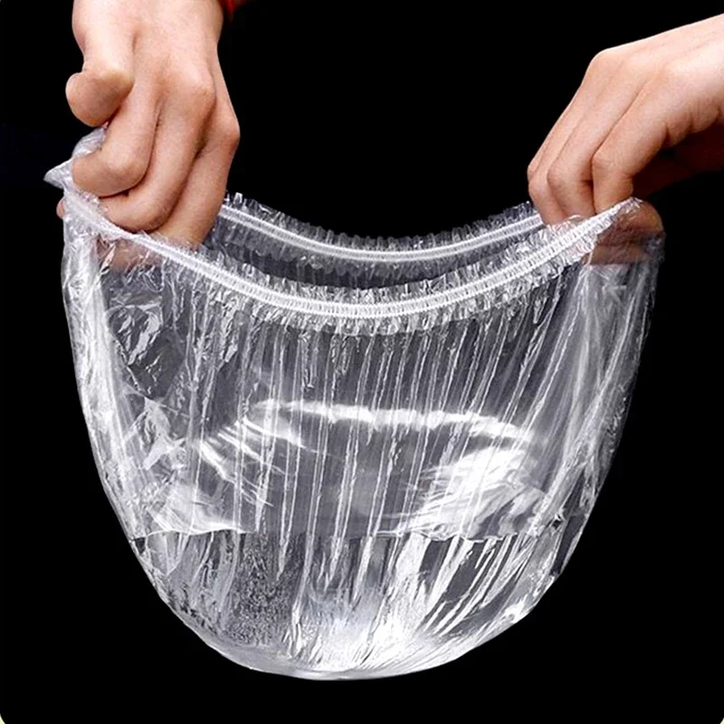 Disposable Food Bags Food Cover Plastic Wrap Elastic Cling Film Lid Kitchen Organizer Storage Organization Home Garden