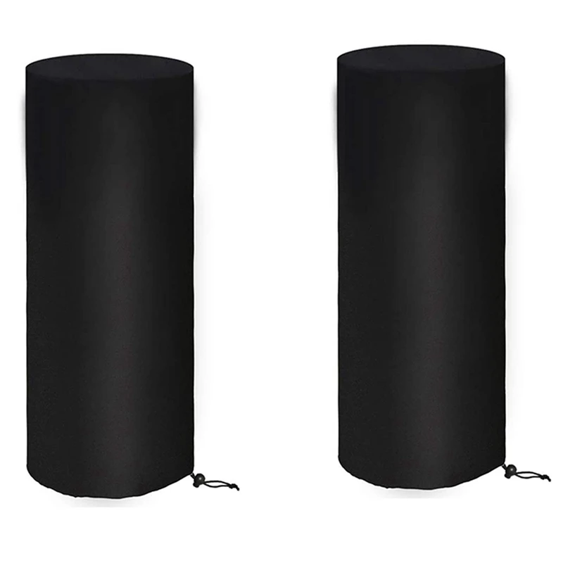 

2X Patio Heater Covers Waterproof Outdoor Heater Cover 210D Oxford Waterproof, Windproof, Protection Around 50X50X120 Cm