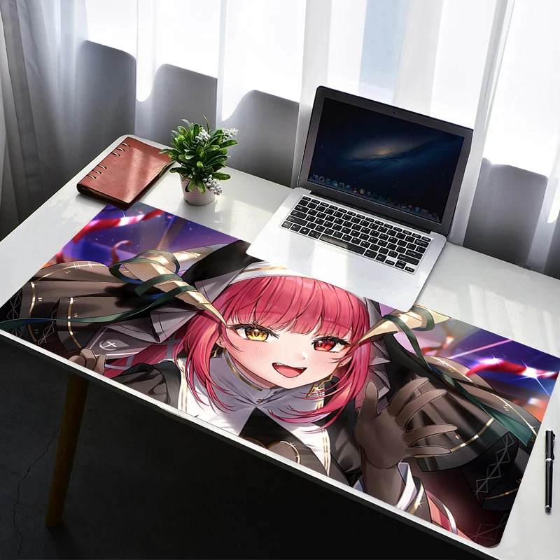 

Mouse Pad Laptop Rubber Extended Desktop Mat Hololive Houshou Marine Computer Gamer Mousepad PC Gaming Accessories Keyboard Pad