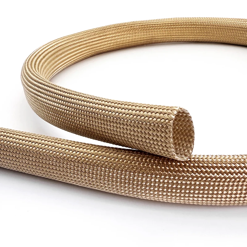 5M 800Deg.C Fiberglass Tube High Temperature Wire Sleeve Flame Resistant Insulation Cable Protection Fiber Glass Sleeving