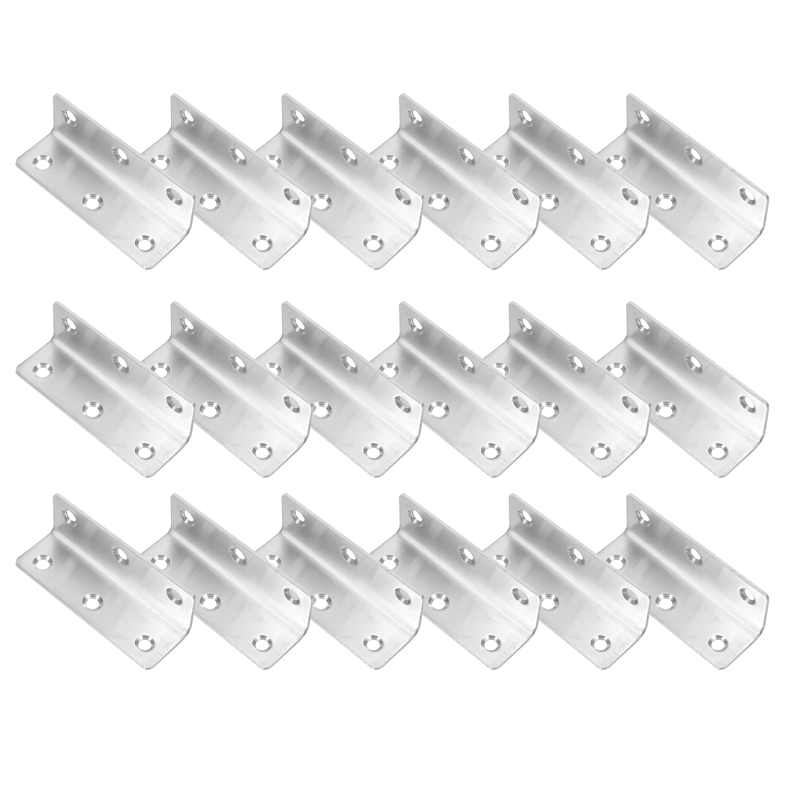 20pcs Stainless Steel Corner Braces 90 Degree Brackets For Wood Furniture Frames Tables Beds Heavy Duty Angle Brackets L-Shaped