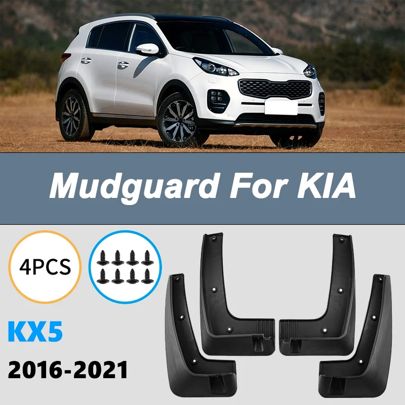 

For KIA KX5 2016-2021 2017 Automotive Tire Mudguard Waterproof Prevent Mud Splashing Car Mud Flaps Fender Trim 4pcs Accessories