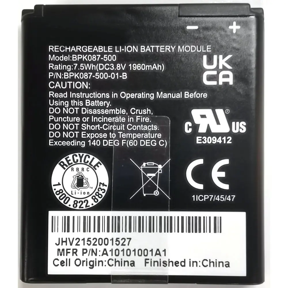 

New BPK087-500 Replacement Battery For Verifone BPK087-500-01-B 3.8V 1960mAh 1CP7/45/47
