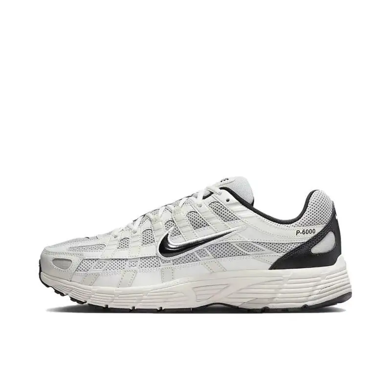 Nike P-6000 Round Head Comfortable Shock Absorption Anti-slip Low-top Casual Running Shoes Men's Light Purple White