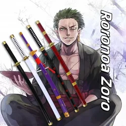 Roronoa Zoro Katana Sword Wooden Ninja Blade Bleach Real Size Japanese Samurai Katana Sword Anime Cosplay Prop Home Decoration