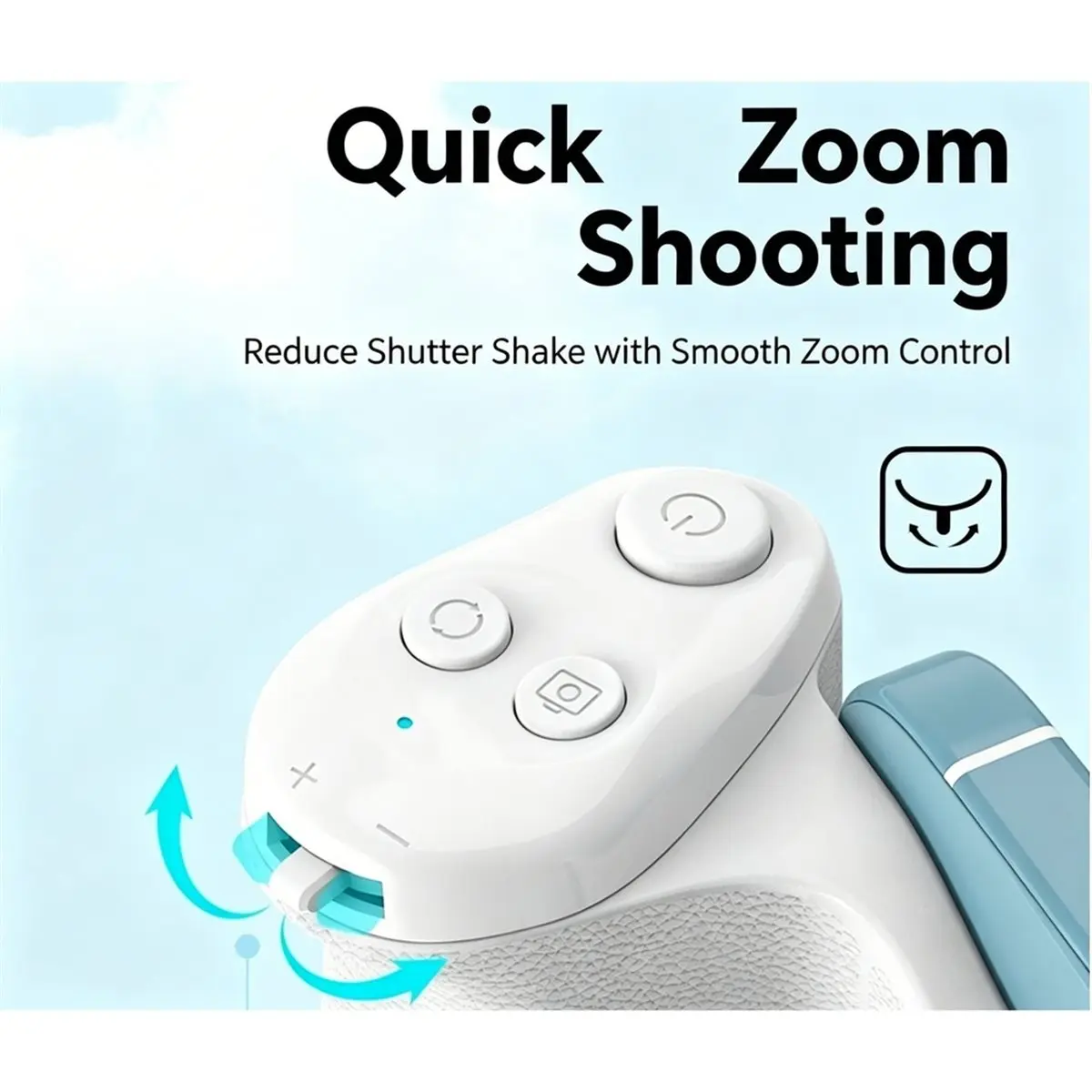 RECOMMENDATION  Magnetic Phone Stabilizer Hand Grip Bluetooth Zoom Remote Shutter Control Photography Video Aid White