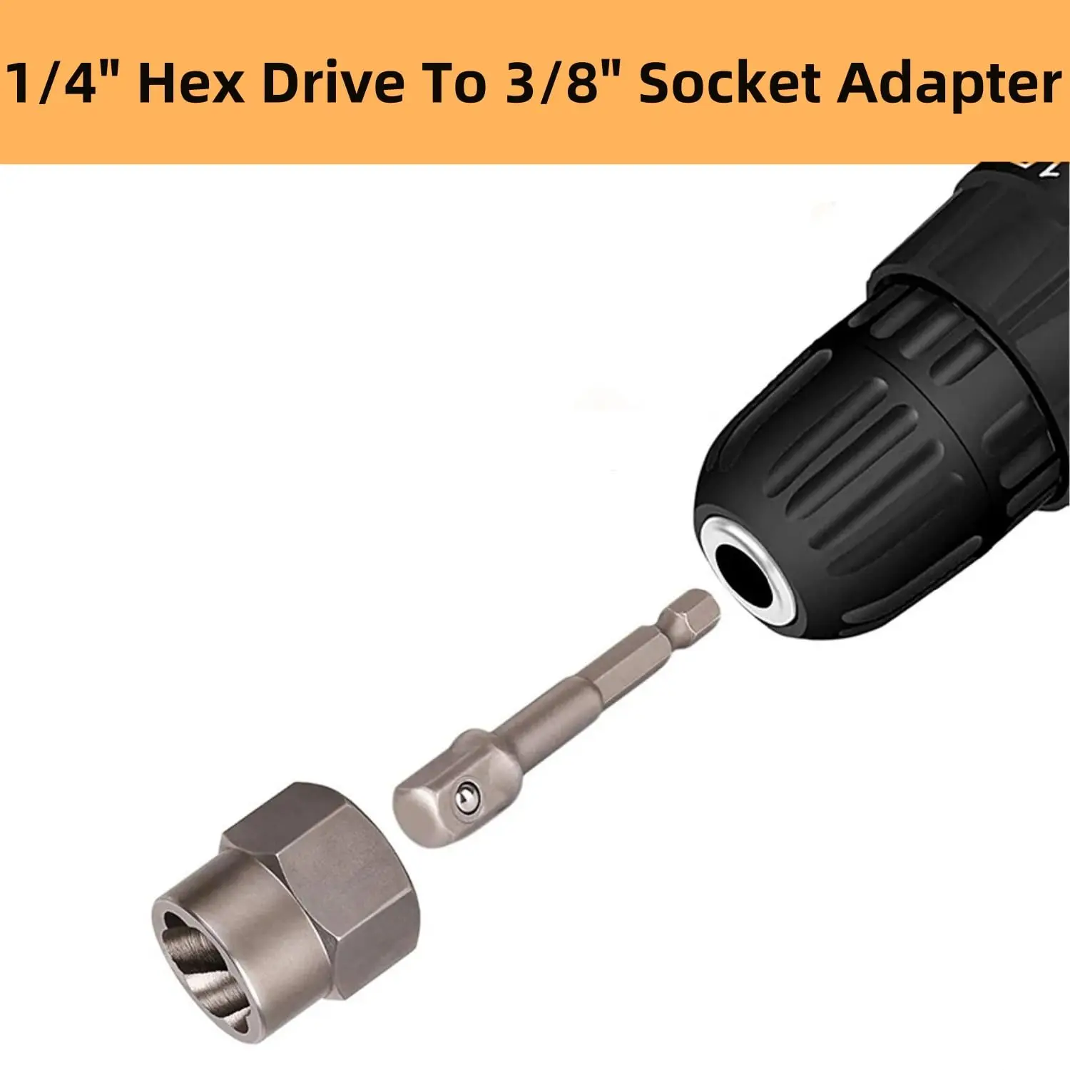 Kit estrattore bulloni Rafford da 14 pezzi: set di bussole per dadi di trasmissione da 1/4"-3/8", rimuove bulloni/turce danneggiati/ruggini/rotondati + adattatore esagonale