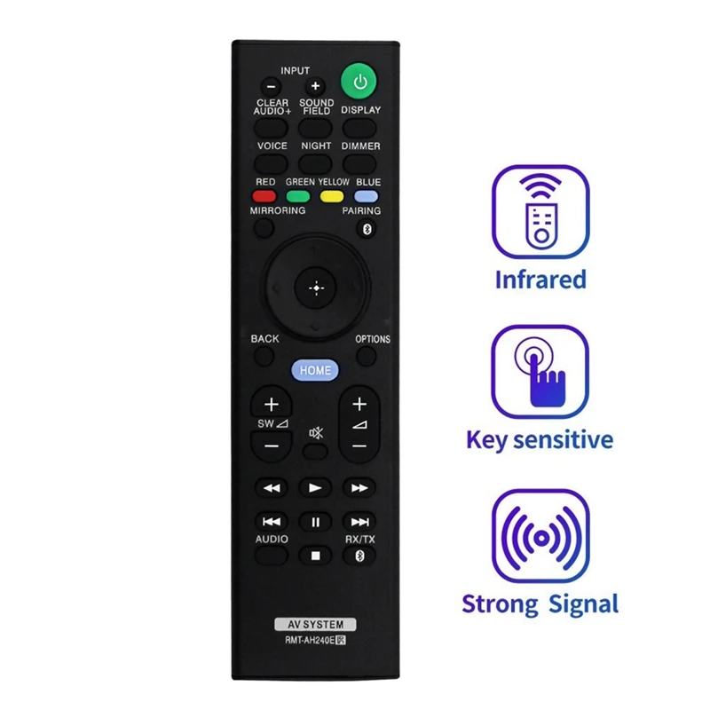 RMT-AH240E Remote Control Replace For Sony Soundbar SA-NT5 SA-WCT790 SA-CT790 HT-XT2 HT-CT790 HT-NT5 RMTAH240E Durable