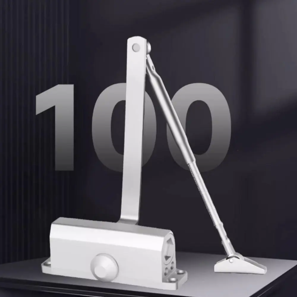 

25-85KG Automatic Door Closer Adjustable Speed Mute Soft Closing Hydraulic Buffer Aluminum Alloy Rust-proof Door Holder Hardware