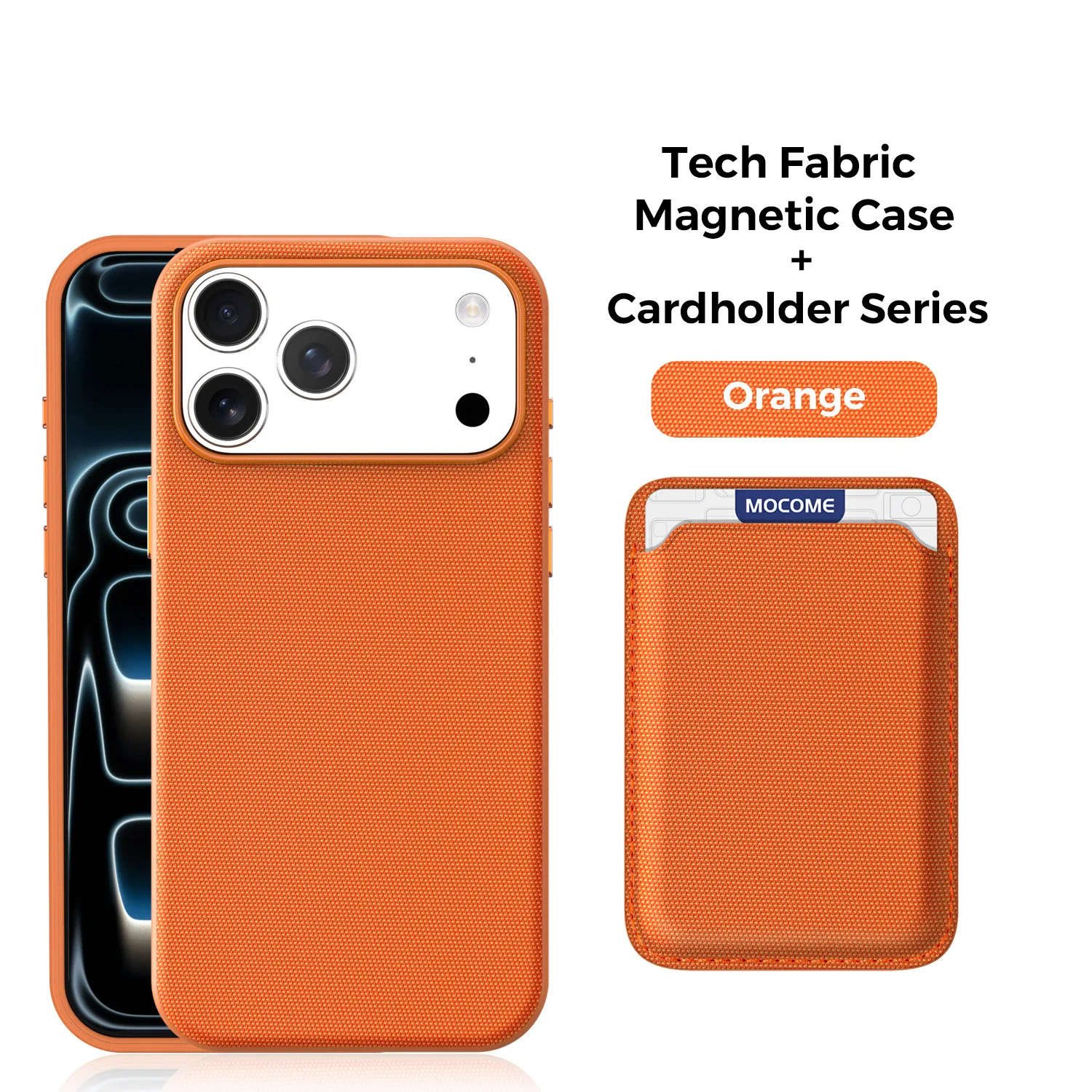 

2 in 1 Tech Fabric Magnetic Cards Phone Cover for iPhone Air 17 Promax 16 15 14 Pro 13 12 Pro Max Wireless Charging Phone Case