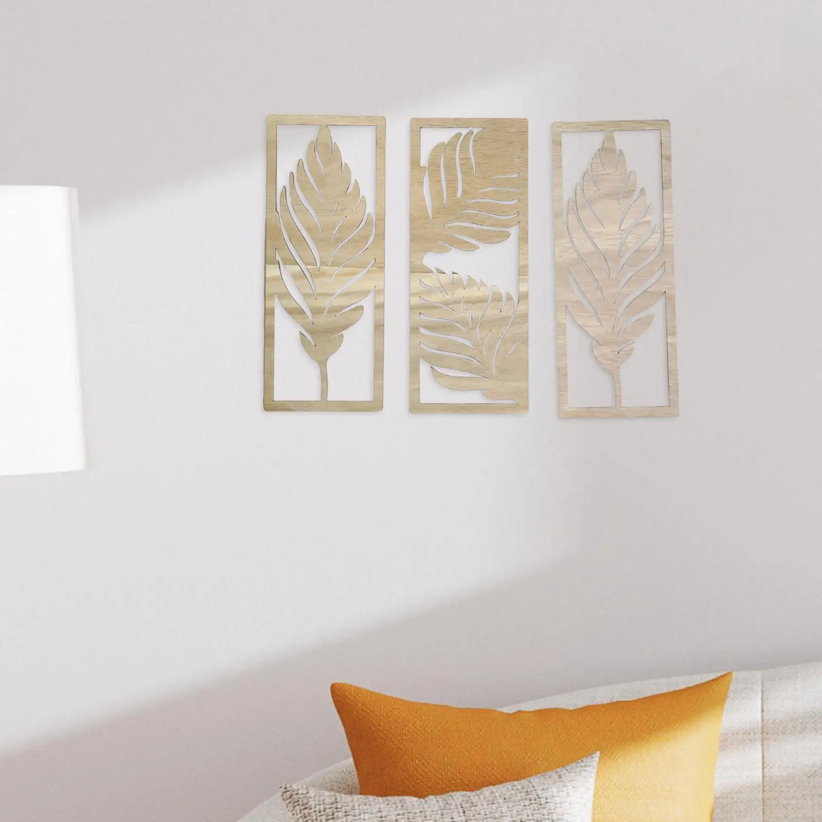 

3Pcs Wooden Wall Sculptures Geometry Wall Decor for Bedroom Hotel Bathroom