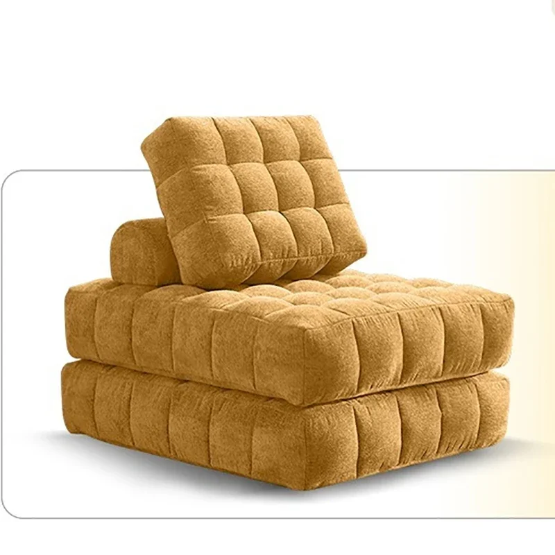 

Versatile Living Room Sofa Single Sofa High Density Sponge Filling Superior Chenille Fabric Surface Modern Portable Lazy Couch