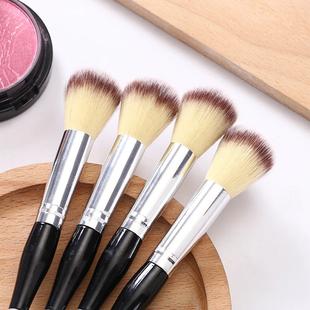 

2Pcs Black Double-ended Powder Brush Women Girls Complexion Makeup Tools Blush Foundation Eyeshadow Cosmetics Gifts