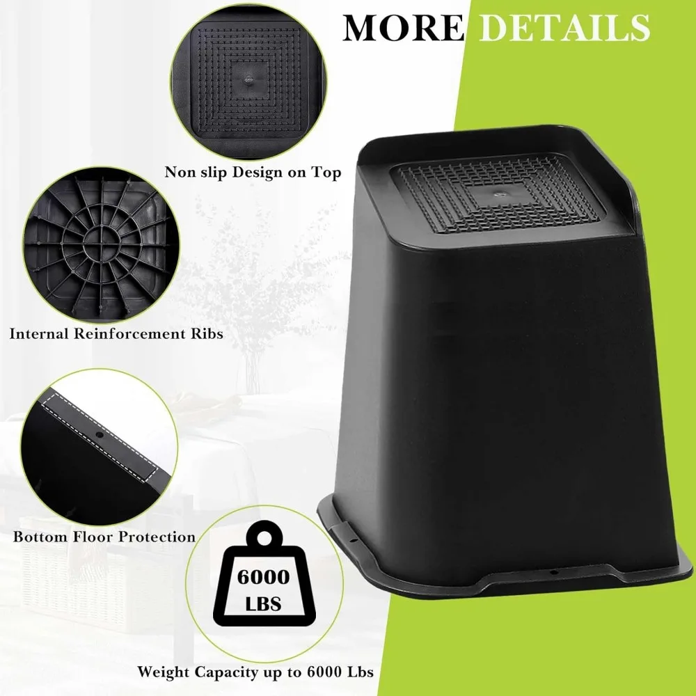 رافعات سرير 1 بوصة، 2 بوصة، 3 بوصة، 4 بوصة، 6 بوصة، 8 بوصة شديدة التحمل، رافعة أثاث كبيرة الحجم لأريكة الأريكة وطاولة الكرسي F #6