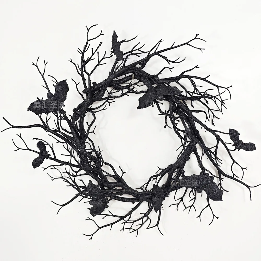 Halloween Bat Wreath Decor 6