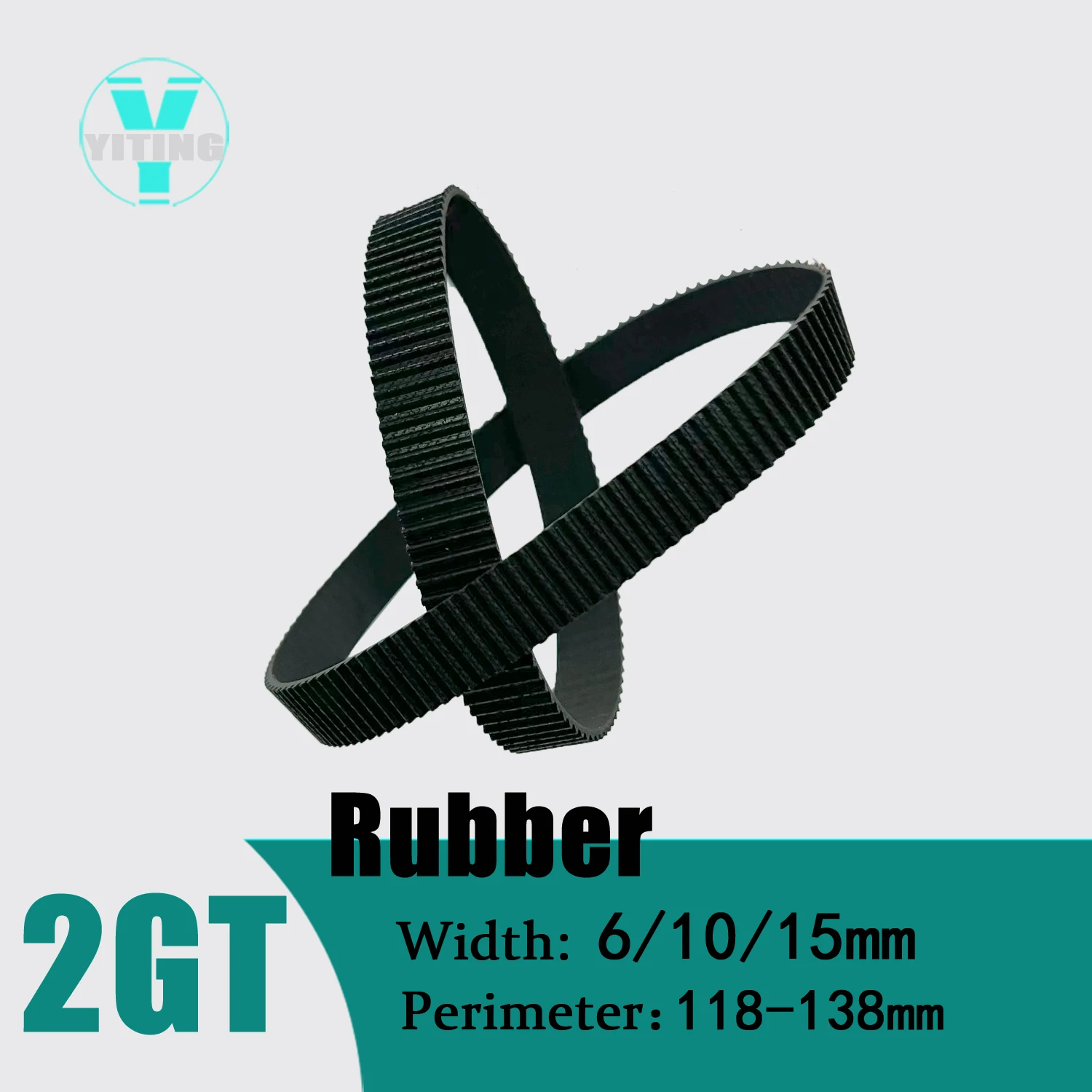 

2GT 2MGT Belt Width 6/10/15mm Rubber CBelt Closed Loop Perimeter 118~138mm GT2 Timing Synchronous