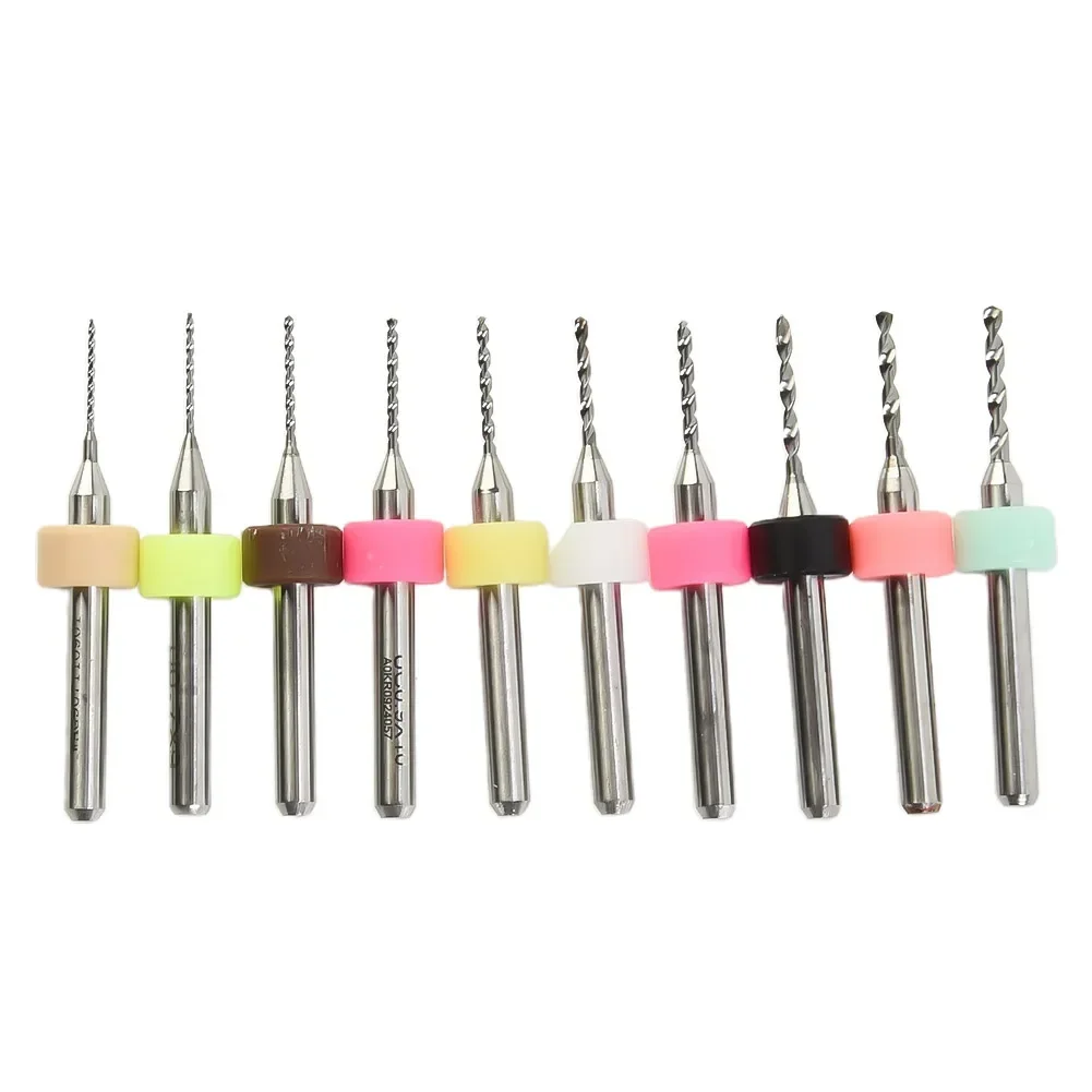 1Set Mata Bor Bit Pengeboran 0.6-1.5Mm CNC Spiral Alur Bor Bit Cetak Papan Sirkuit Keras Paduan PCB Bor Bit Set